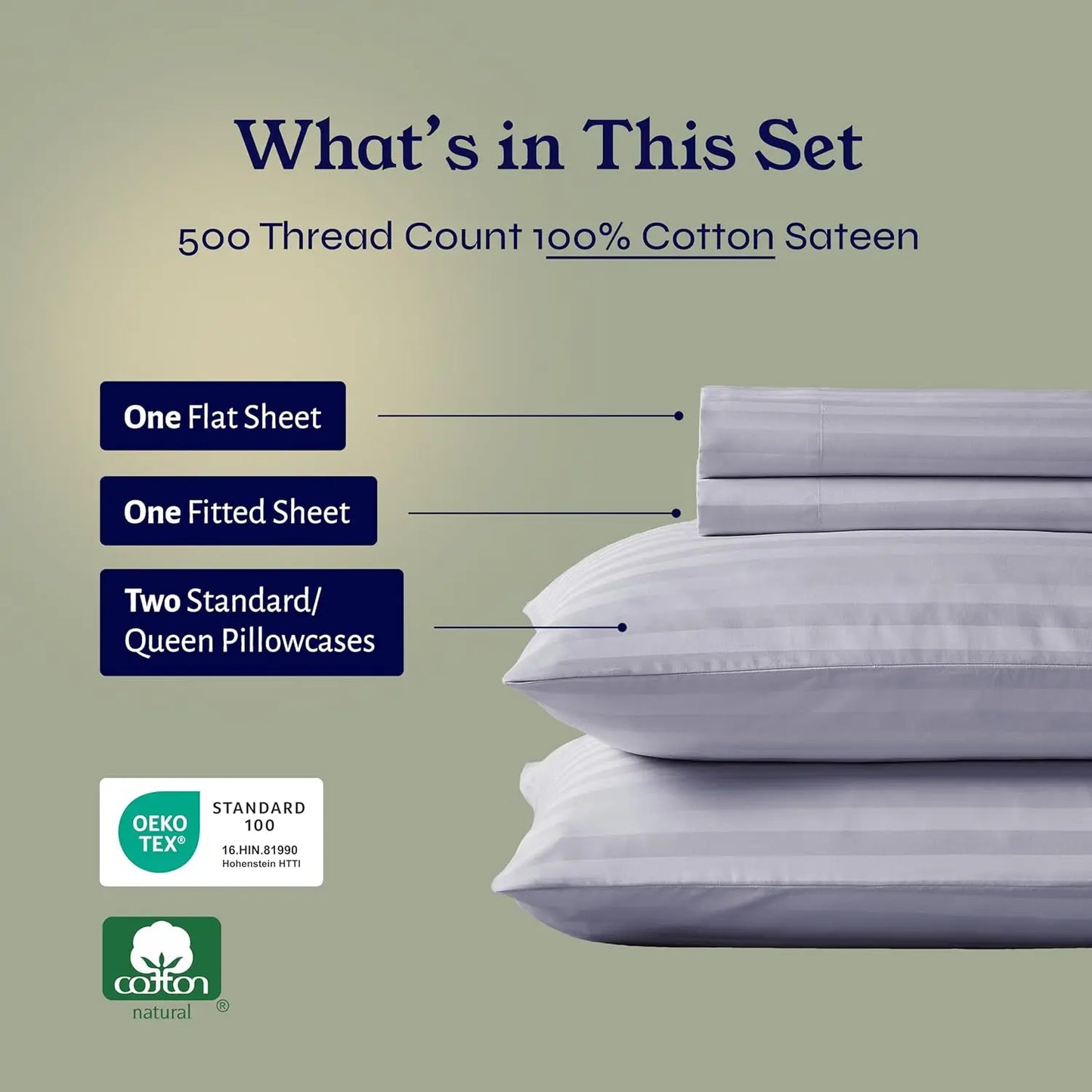 100 Percent Cotton Sheet Set With Deep Pocket Snug Elastic