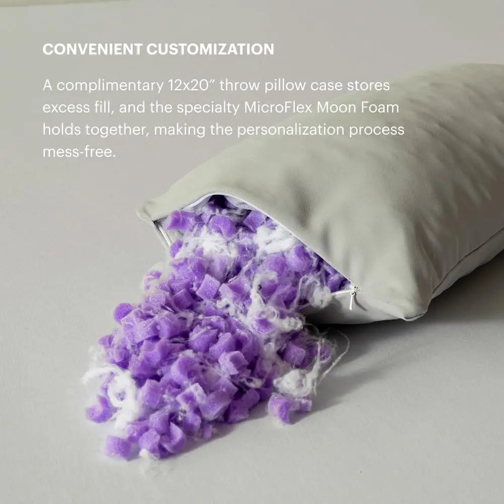 Customizable Pillow With Cooling Gel Grid And Adjustable Foam