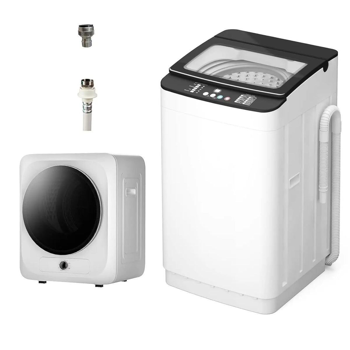 Portable Washing Machine And Dryer Set With Stainless Steel Drum
