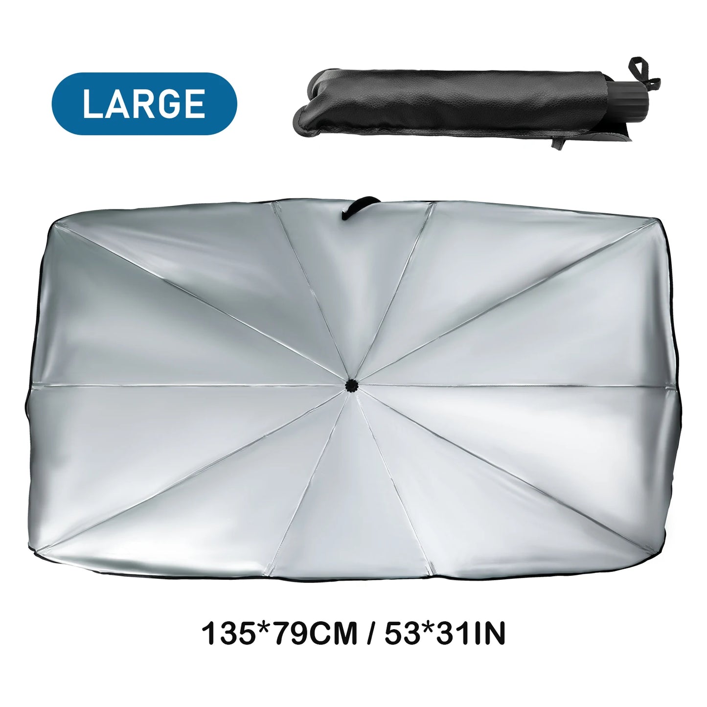 XUKEY Foldable Car Windshield Sun Shade Umbrella UV Cover