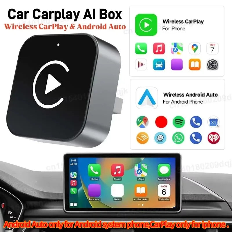 MOJOYCE 2in1 Wireless CarPlay Android Auto Adapter