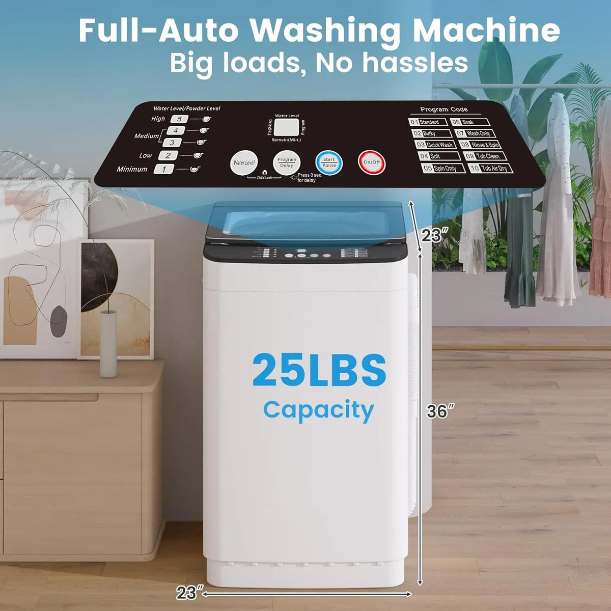 Portable Washing Machine And Dryer Set With Stainless Steel Drum