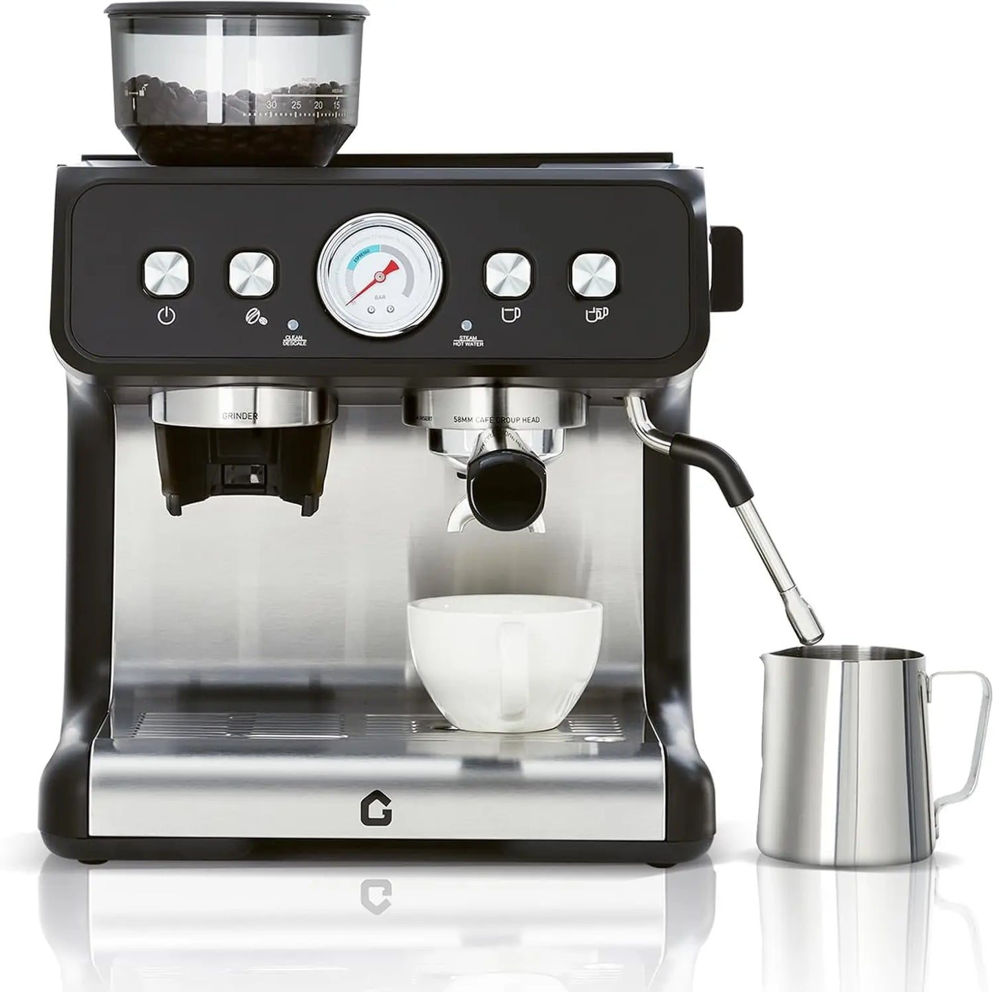 HiMISS Espresso Machine With Integrated Conical Burr Grinder