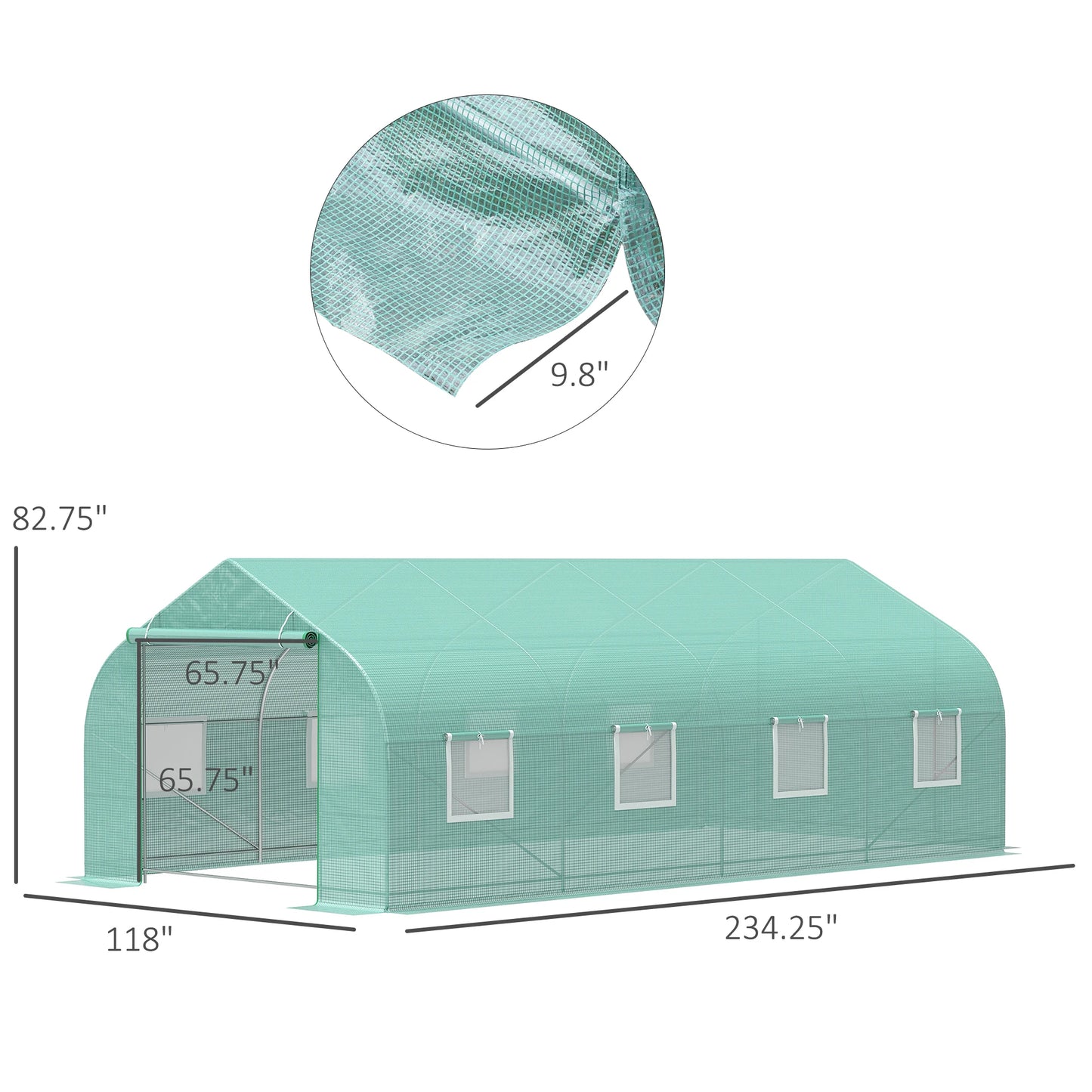 Outsunny Walk In Greenhouse Garden Shelter For Plants