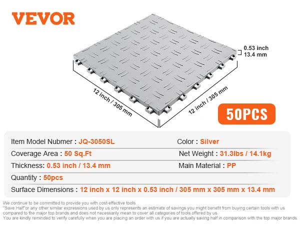 Interlocking Garage Tiles Non Slip Double Sided PP Waterproof Flooring