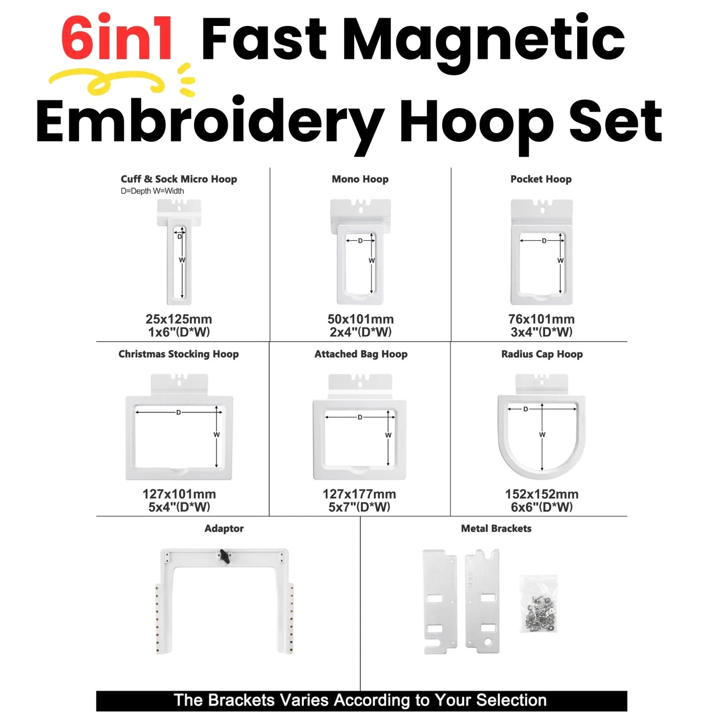 Strong Magnetic Embroidery Hoops Kit For Industrial Machines