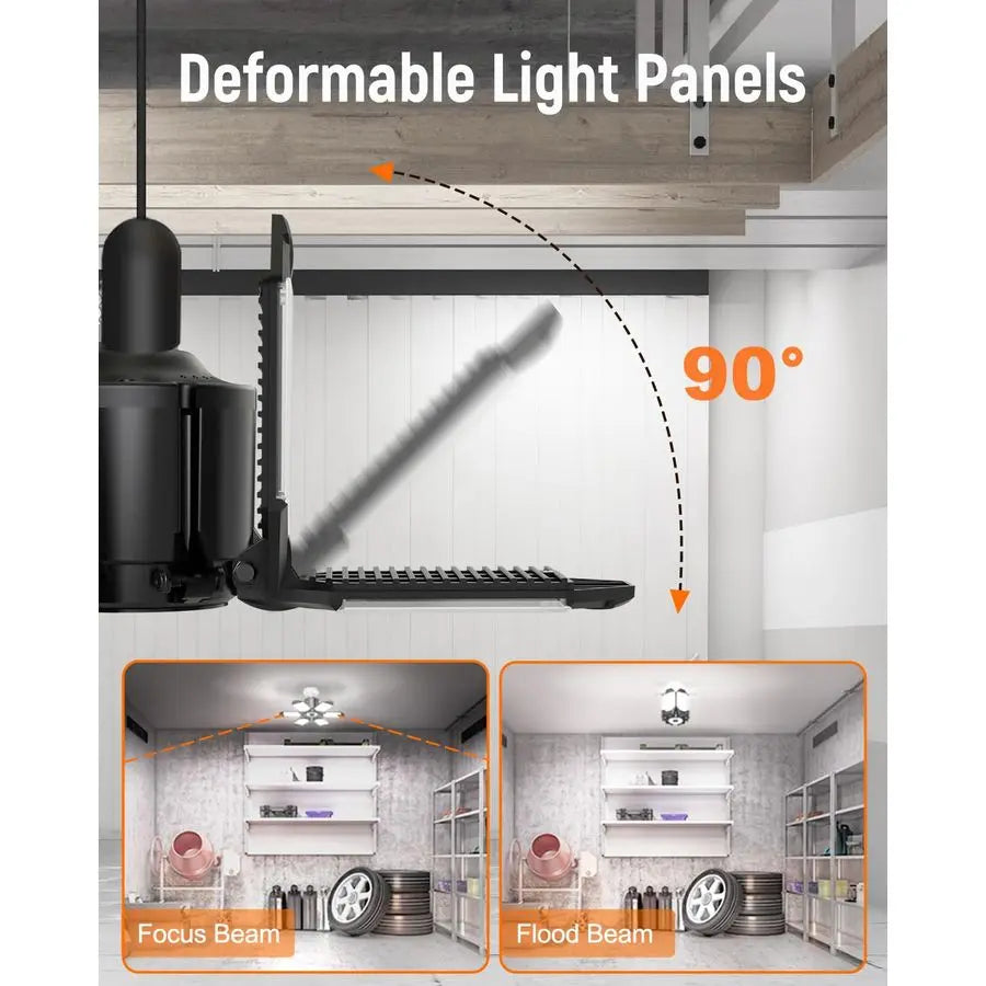XMSJ LED Garage Light 2 Pack Super Bright Basement Ceiling