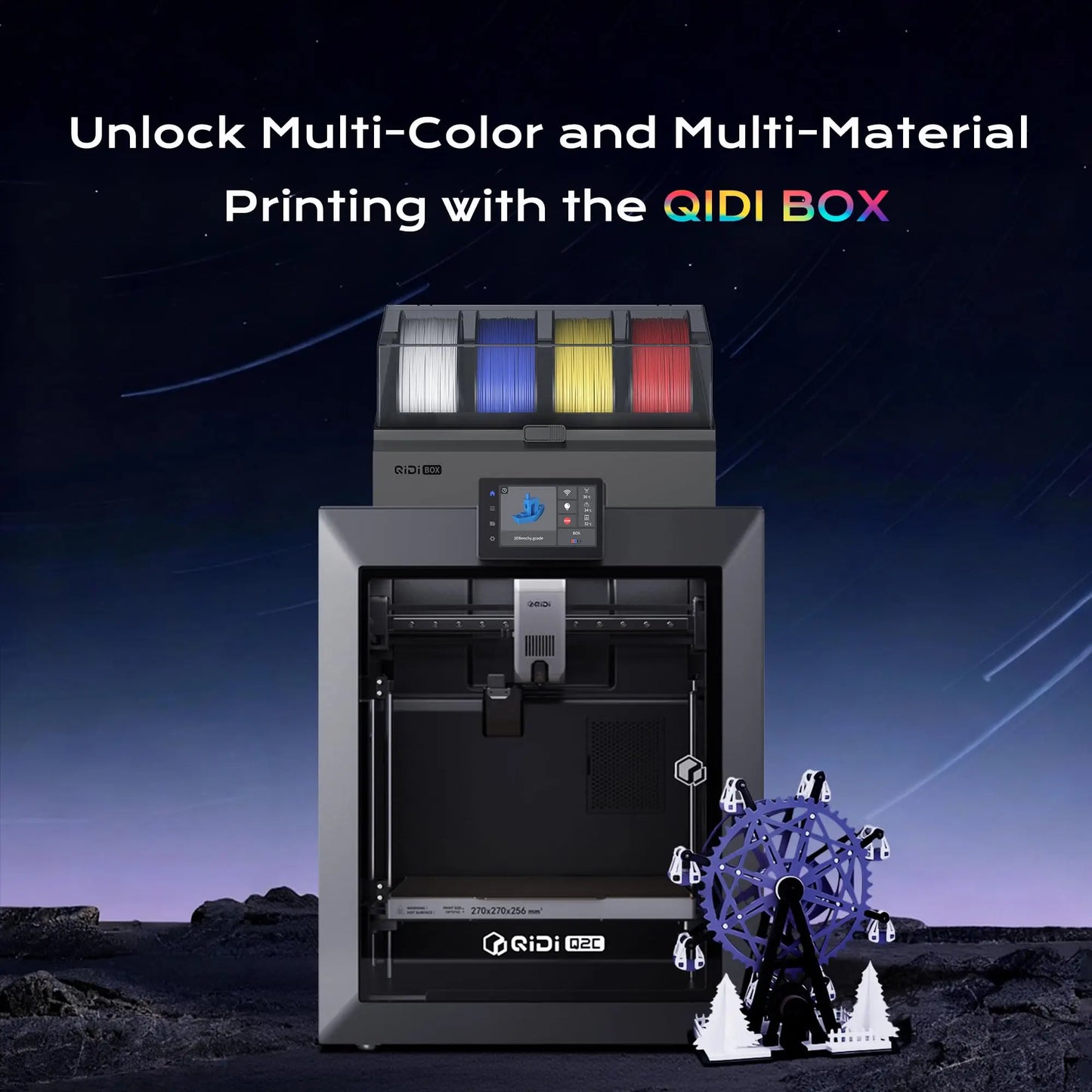 QIDI Q2C CoreXY High Speed 3D Printer 600mm/s Auto Leveling