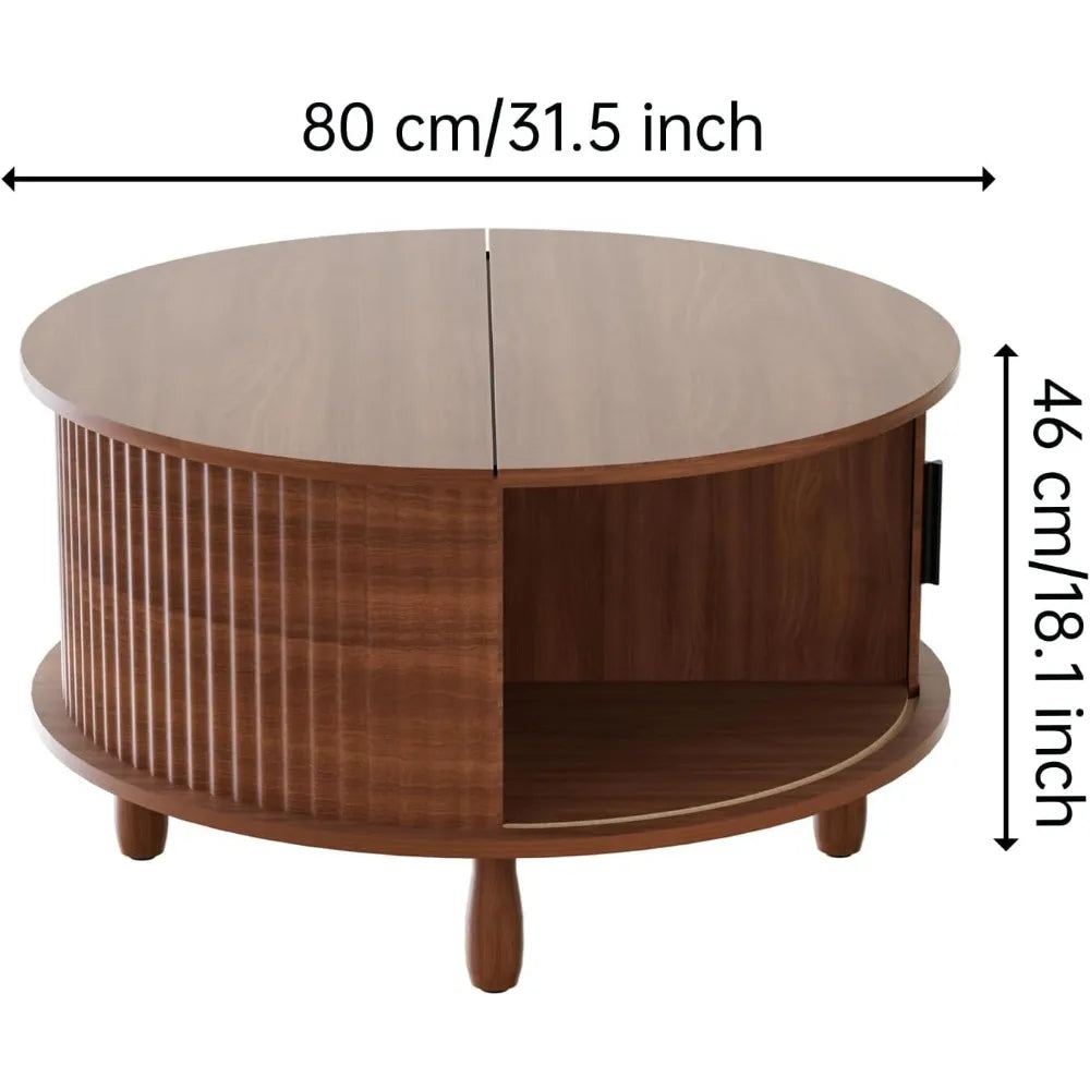 Farmhouse Lift Top Coffee Table With Storage For Living Room