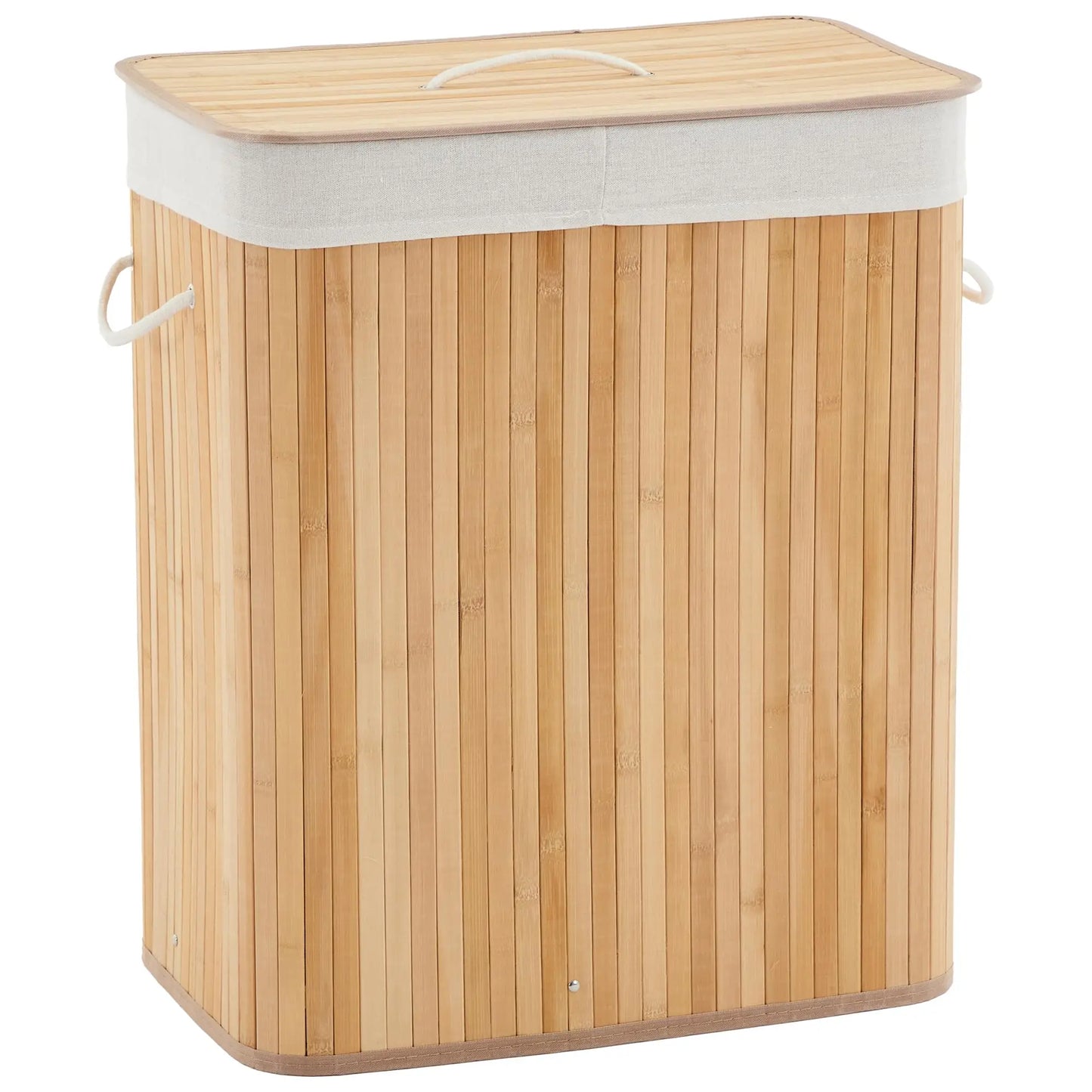 HiMISS Bamboo Laundry Hamper With Removable Liner And Lid