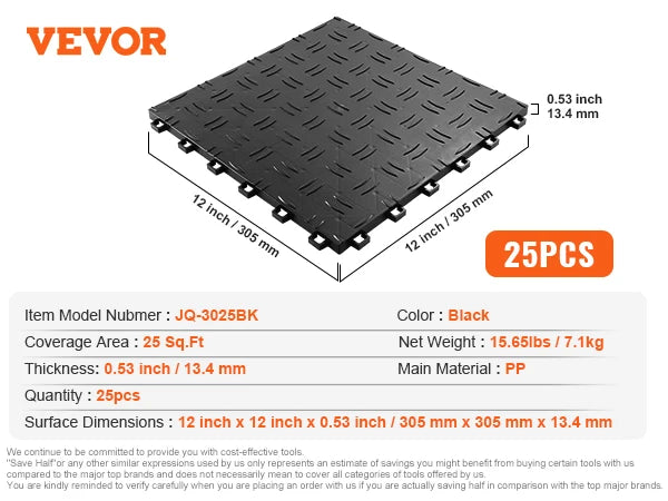 Interlocking Garage Tiles Non Slip Double Sided PP Waterproof Flooring