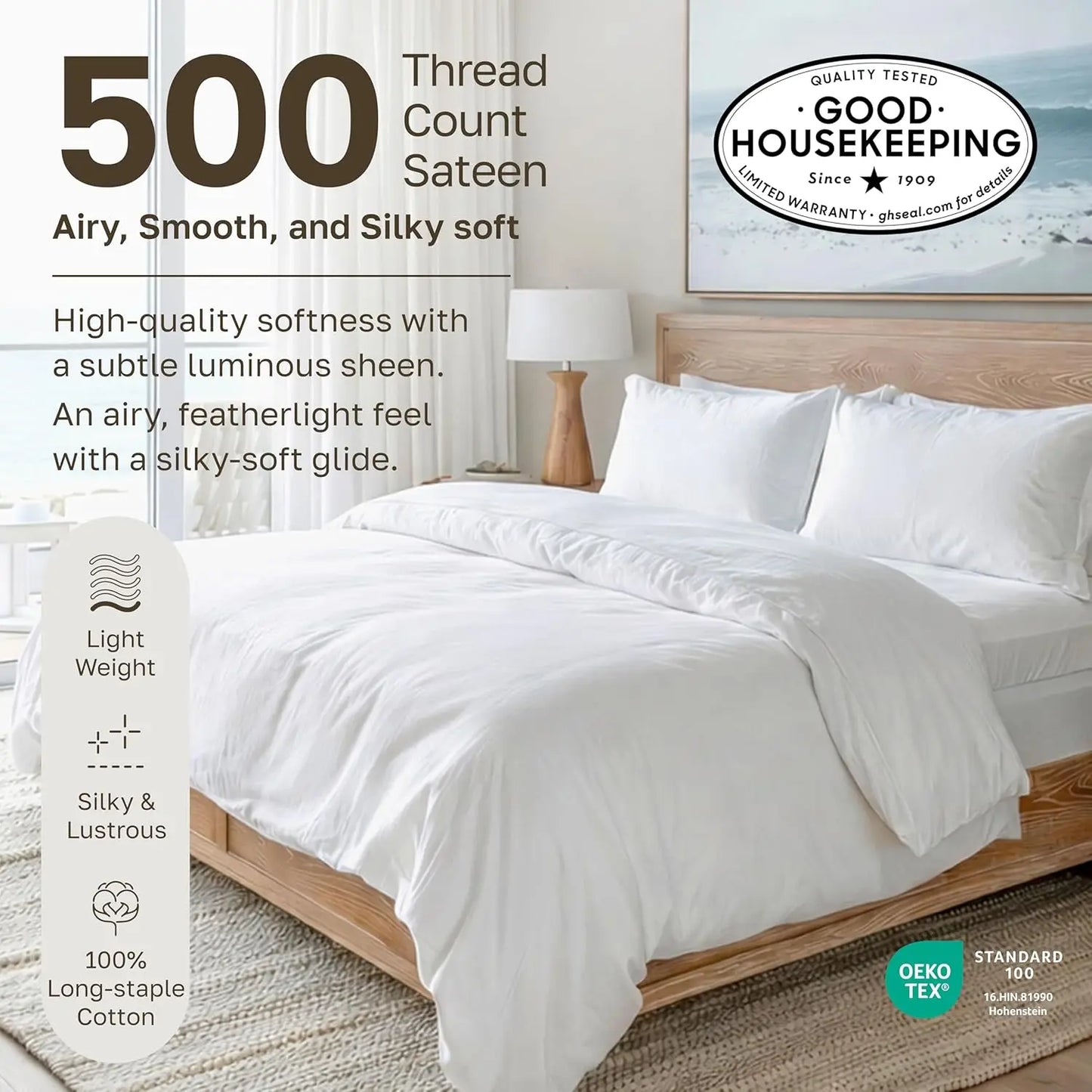 100 Percent Cotton Sheet Set With Deep Pocket Snug Elastic