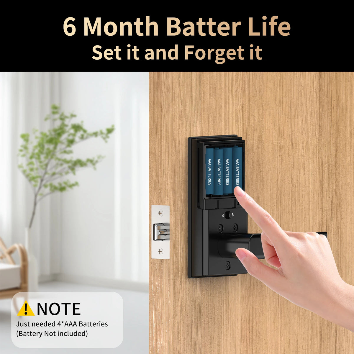 Viladepot Smart Fingerprint Door Lock With Bluetooth App Control