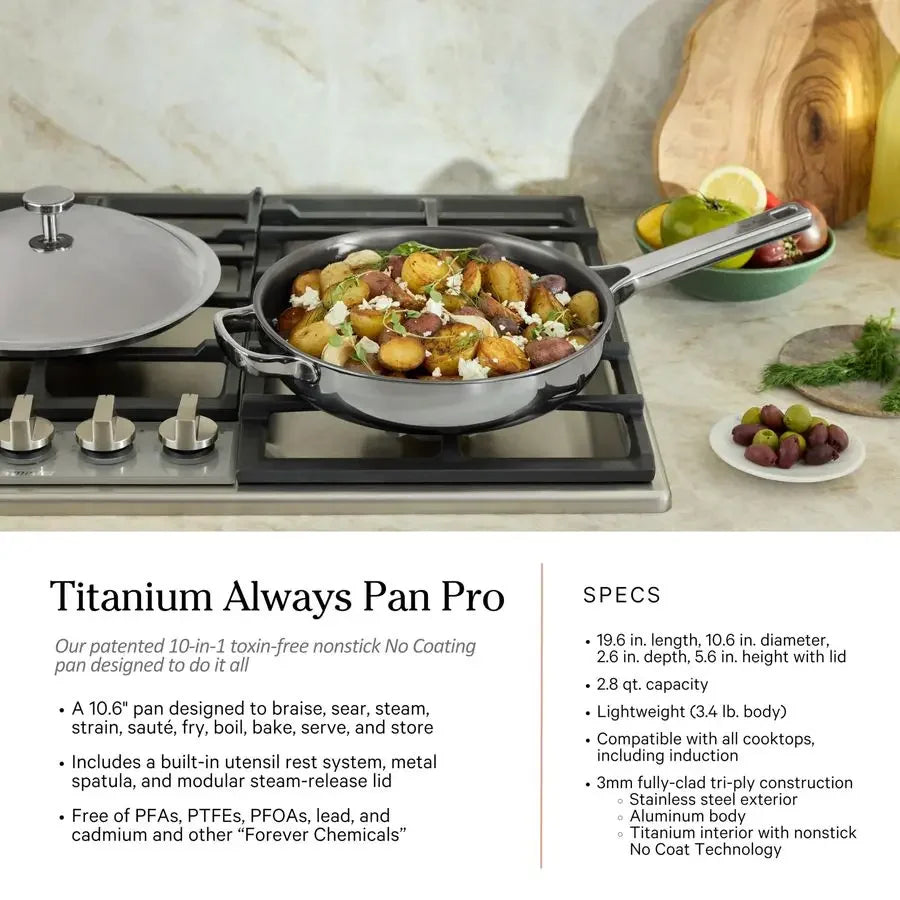 XMSJ Titanium 10-Piece Cookware Set Nonstick Pots and Pans