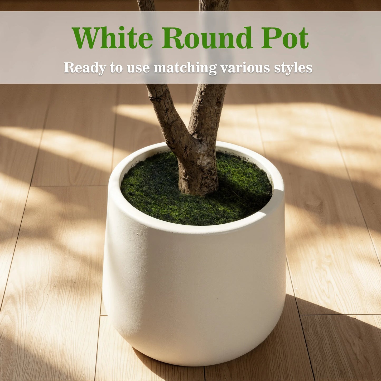 Olitree 5 To 7 Ft Faux Black Olive Tree In White Pot