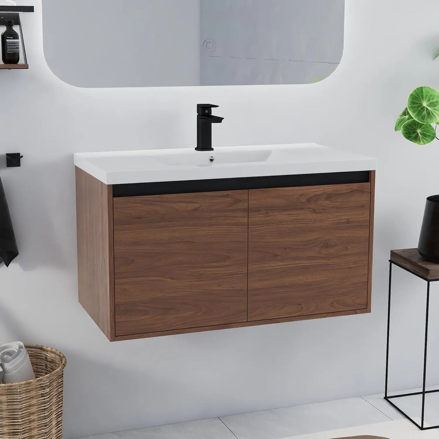 Floating Bathroom Vanity With Sink Wall Mounted Premium Plywood Construction