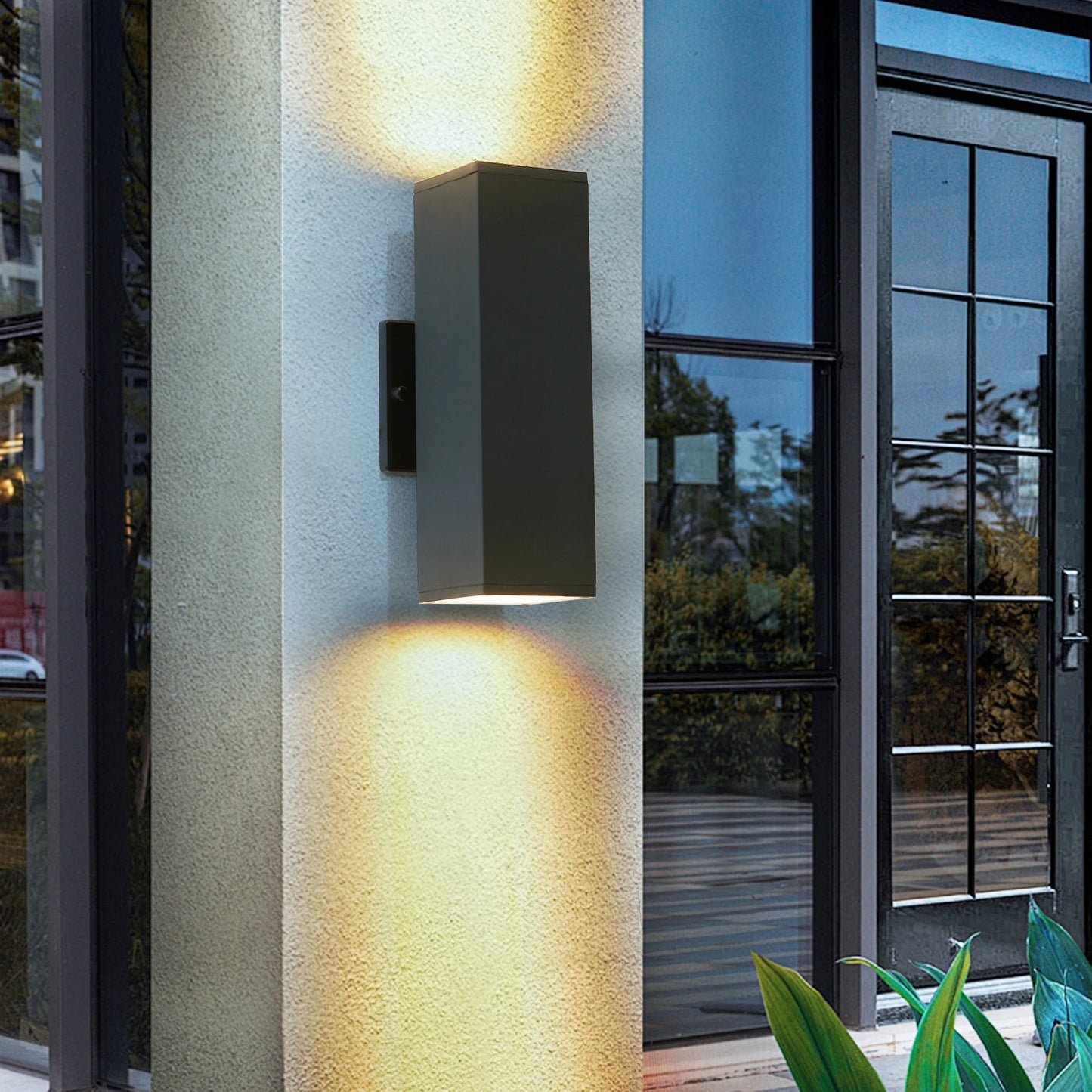 Outdoor Wall Sconce Lights UL Listed Modern Up Down Weatherproof 2 Pack