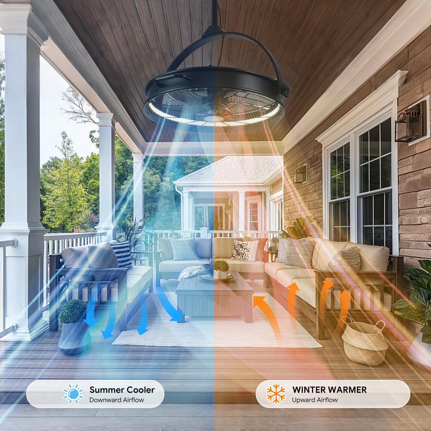 Orison Outdoor Ceiling Fan Remote App Control Plug In Dimmable