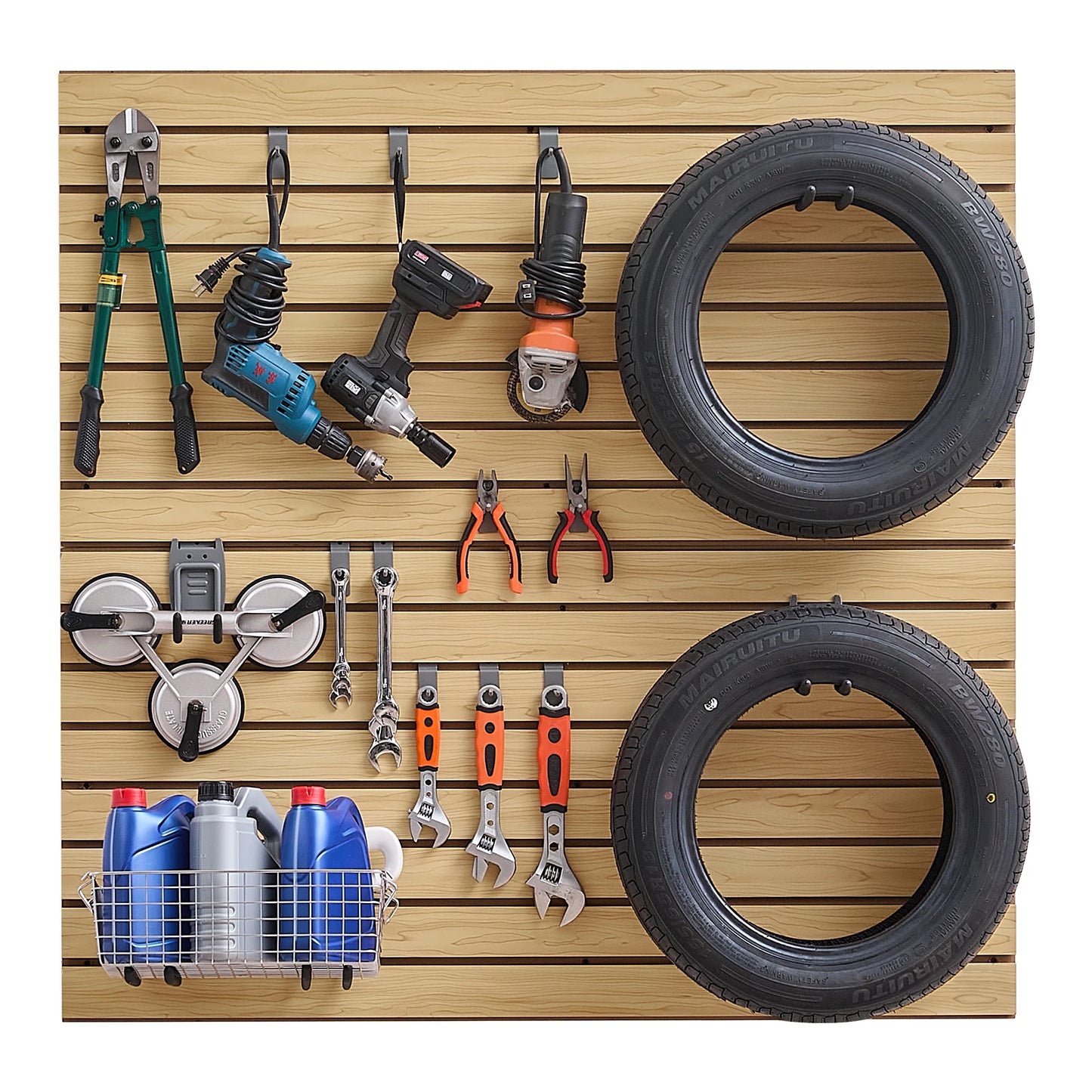 Easy Install Adjustable MDF Garage Slat Wall Paneling System