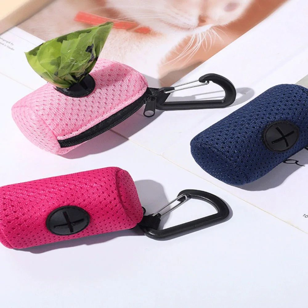 Portable Poop Bag Carrier Dispenser for Walking Dogs