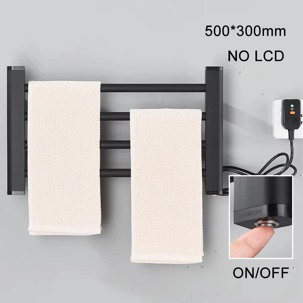 Onyzpily Electric Heated Towel Rack With Digital Touch Thermostat