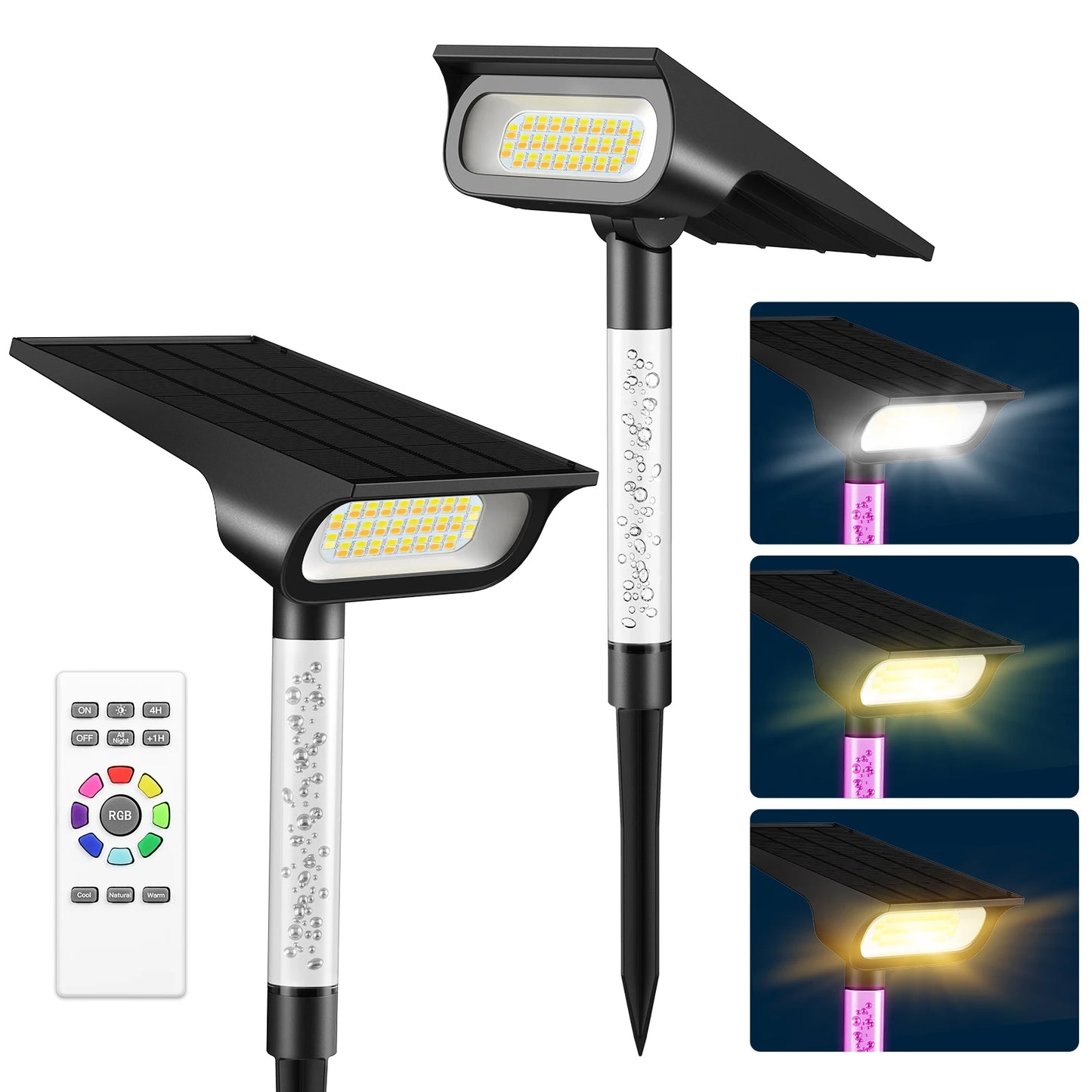 Intelamp Solar Spotlight With Three Lighting Modes For Outdoor Use
