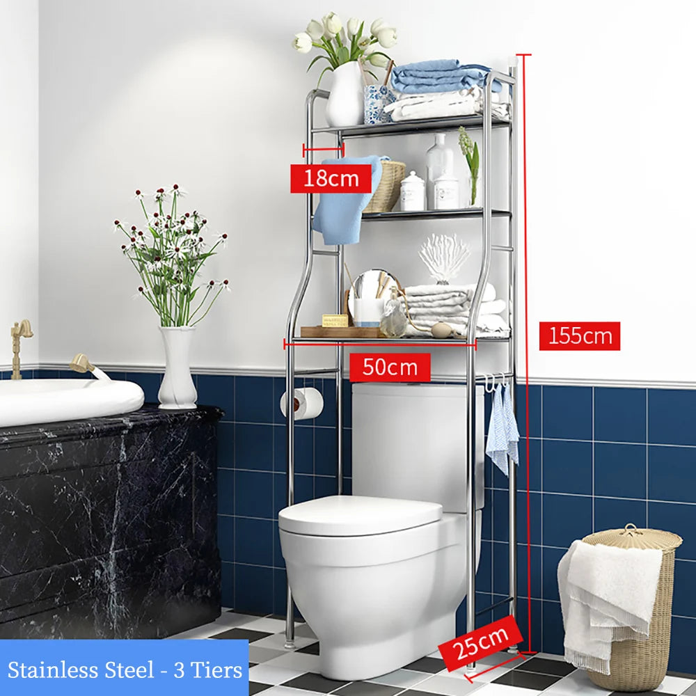 HiMISS Freestanding Over Toilet Storage Shelf Bathroom Organizer Rack