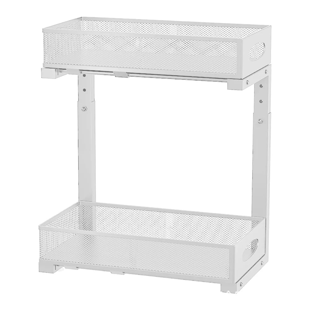 HiMISS Two Tier Under Sink Organizer With Sliding Drawer