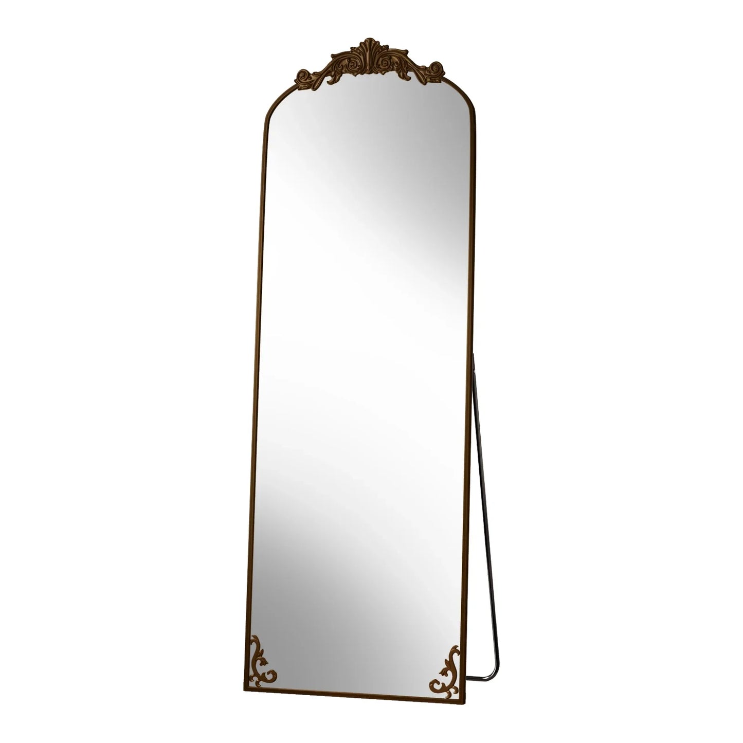 Beautypeak Baroque Flower Wall Mount Mirror Antique Style