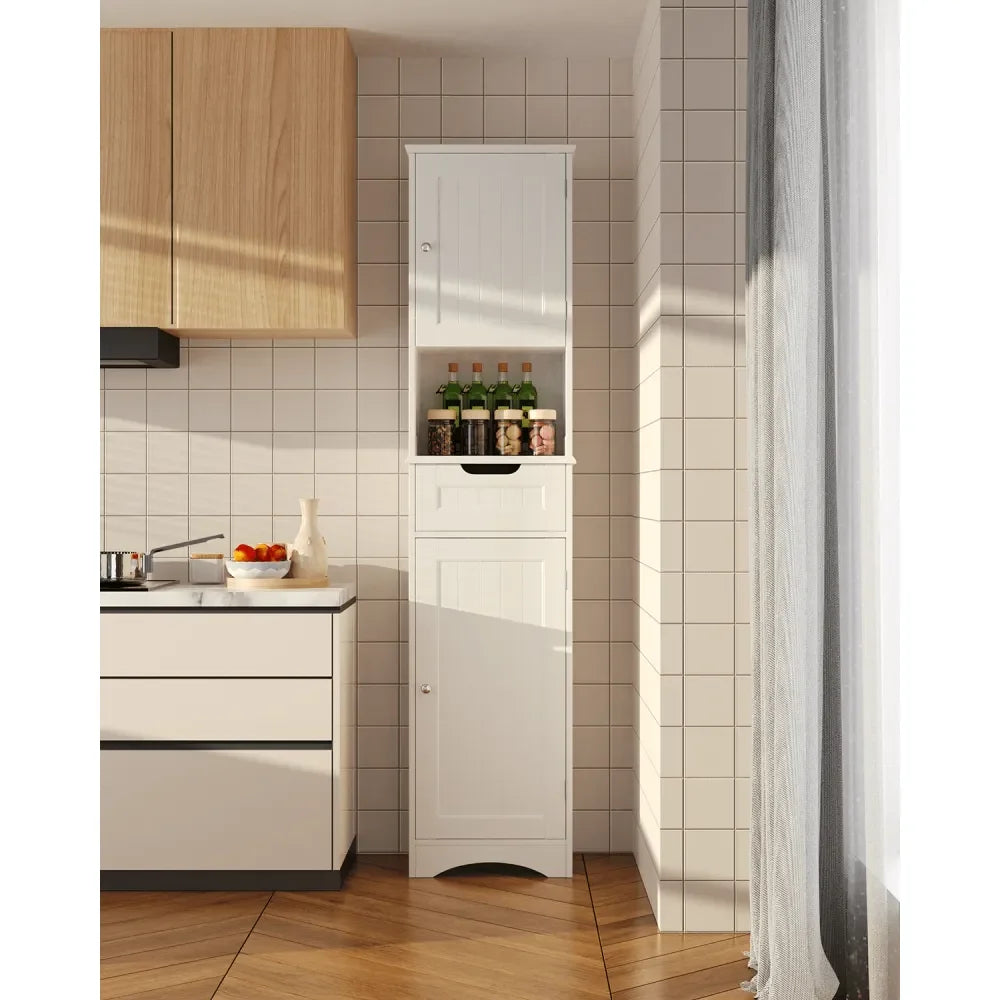 XMSJ Freestanding Bathroom Storage Cabinet Linen Tower