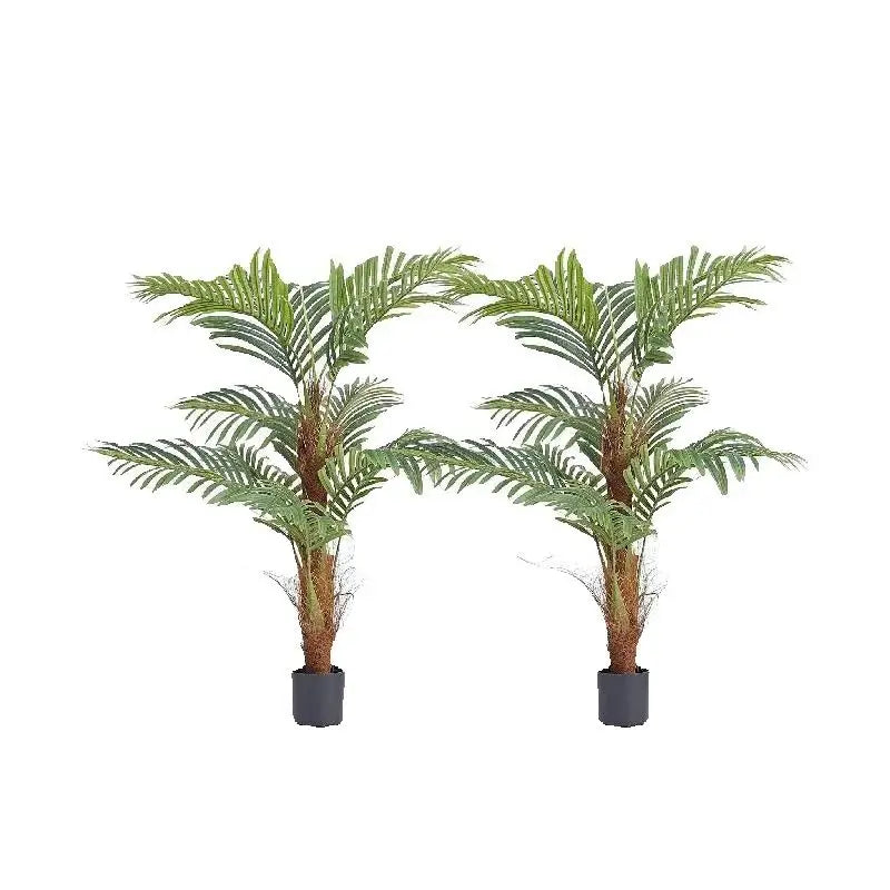 SucceBuy Artificial Palm Tree Low Maintenance Faux Plant With Tilt Protection