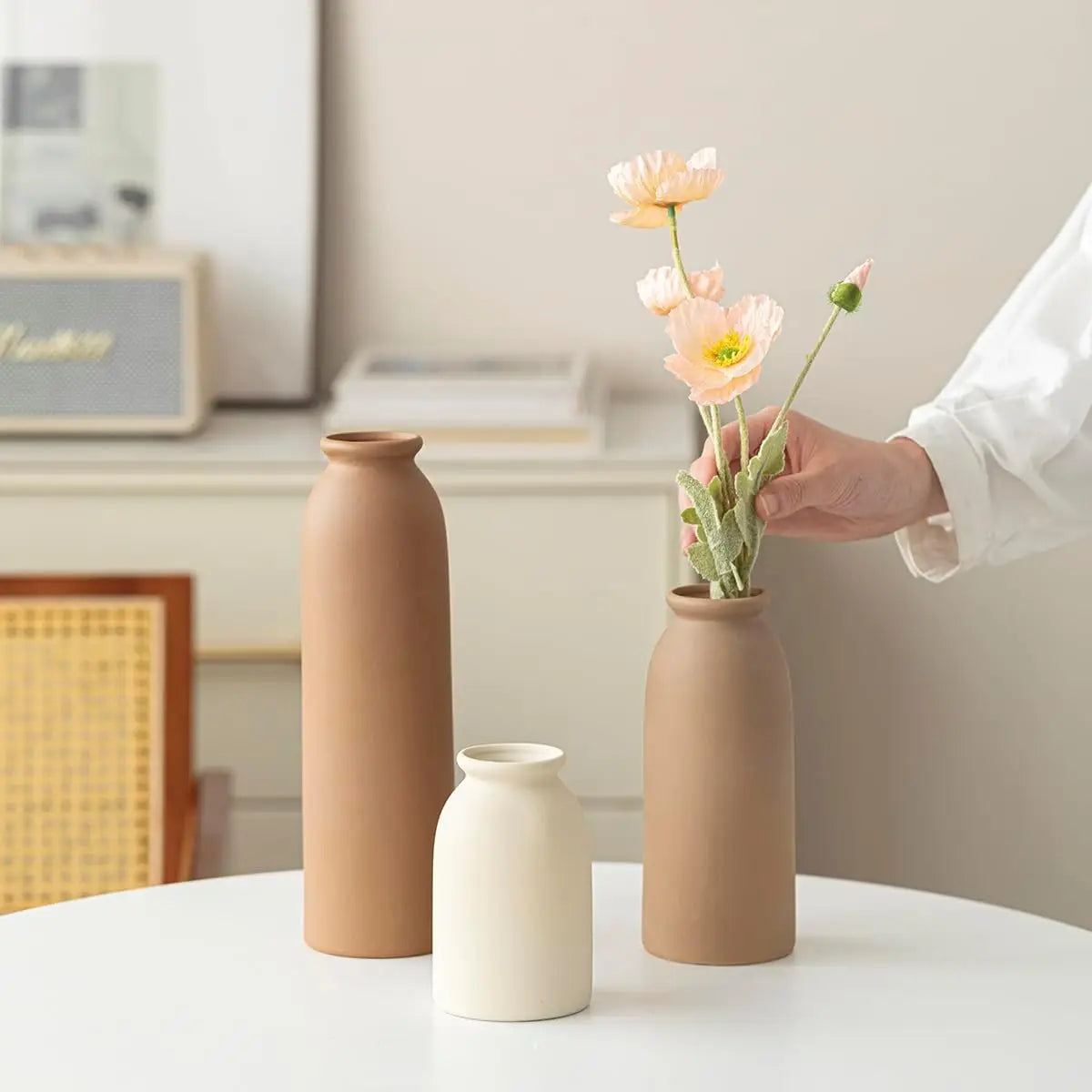 Ceramic Vase Set Nordic Boho Style