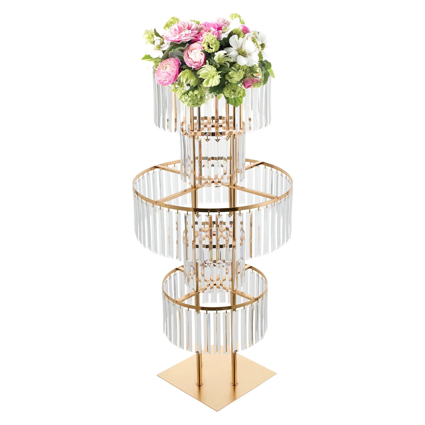 5-Tier Wedding Flower Stand Iron And Acrylic Decor