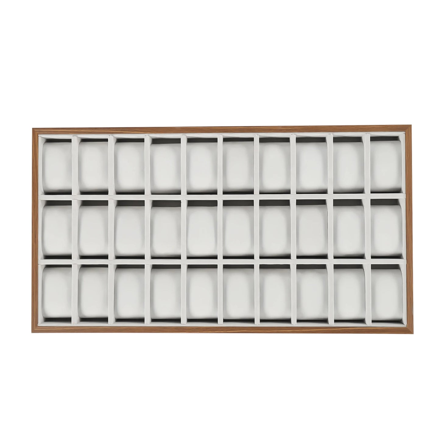 Jewelry Display Organizer Case 30 Slots Multi Grid Velvet Storage