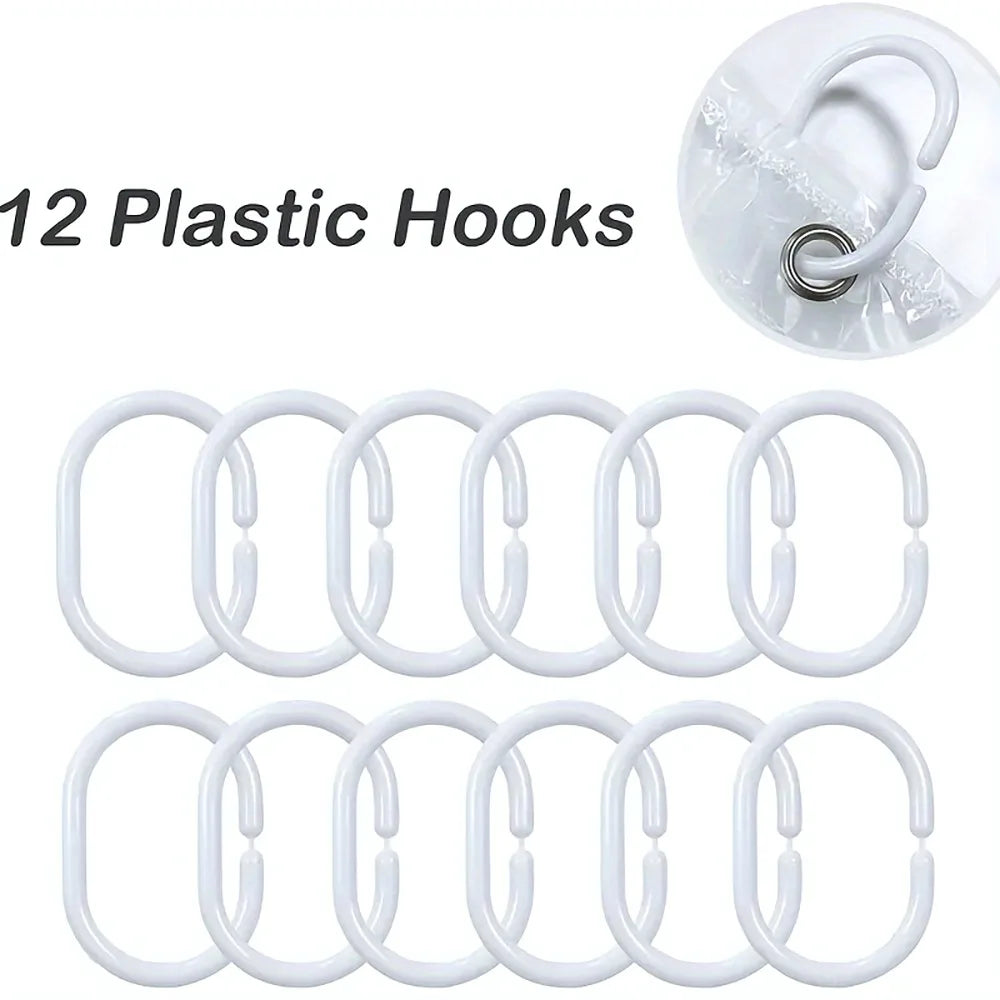 Pebble Pattern Heavy-Duty Shower Curtain Liner With Magnets PEVA