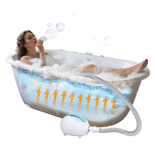 Non-Slip Bubble Bath Mat With Suction Cups And Remote Control Full Body Spa