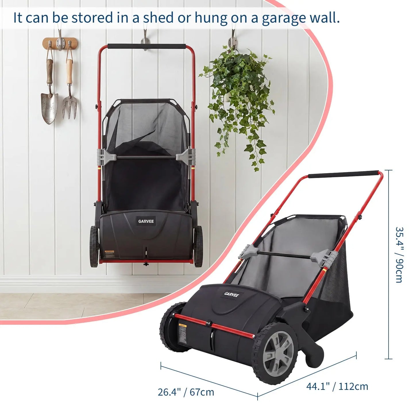 Simis 21 Inch Manual Push Lawn Sweeper With Adjustable Height