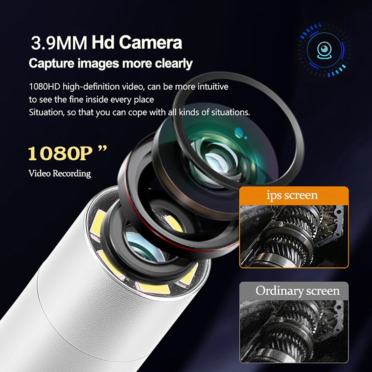 Articulating Borescope Camera With IP67 Probes 1080P For Auto Repair