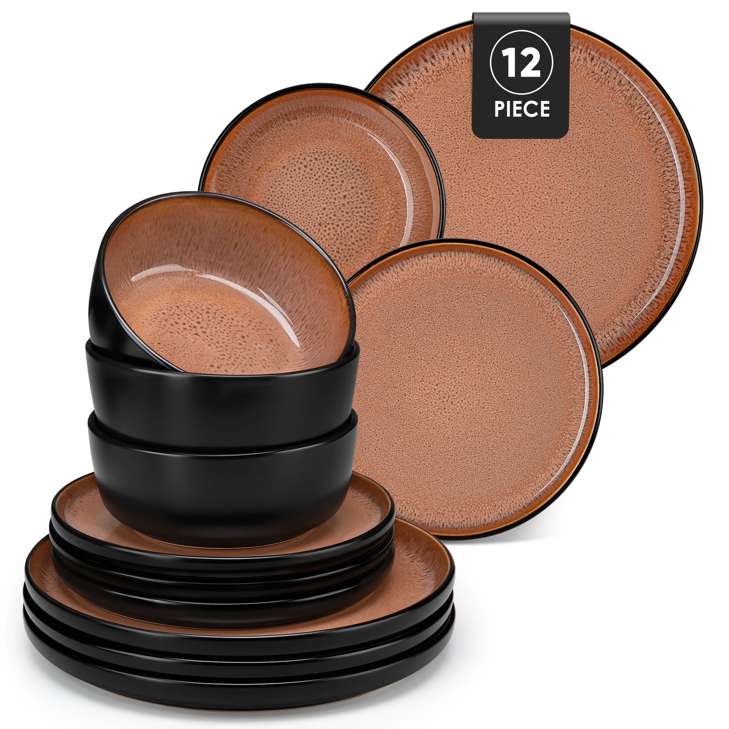 MALACASA Ceramic Dinnerware Set Stoneware Collection