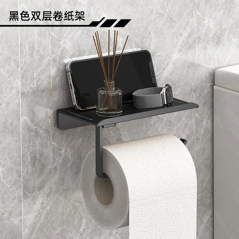 SMHXIANGQIANJIN Self Adhesive Toilet Paper Roll Holder