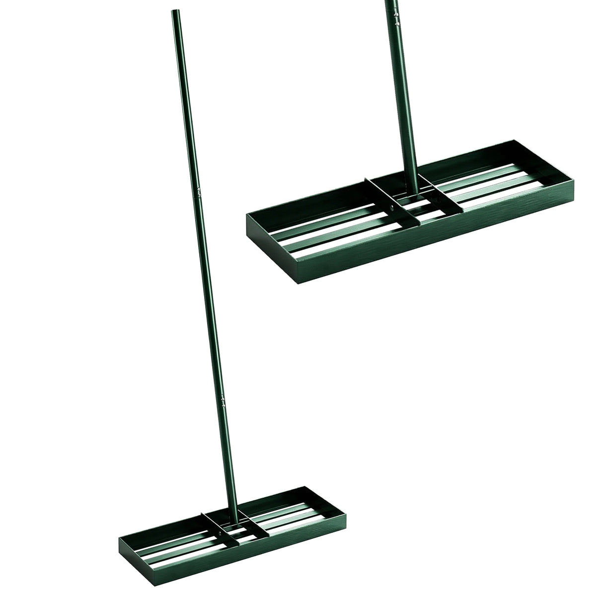 Outsunny Steel Lawn Leveling Garden Rake With Long Handle