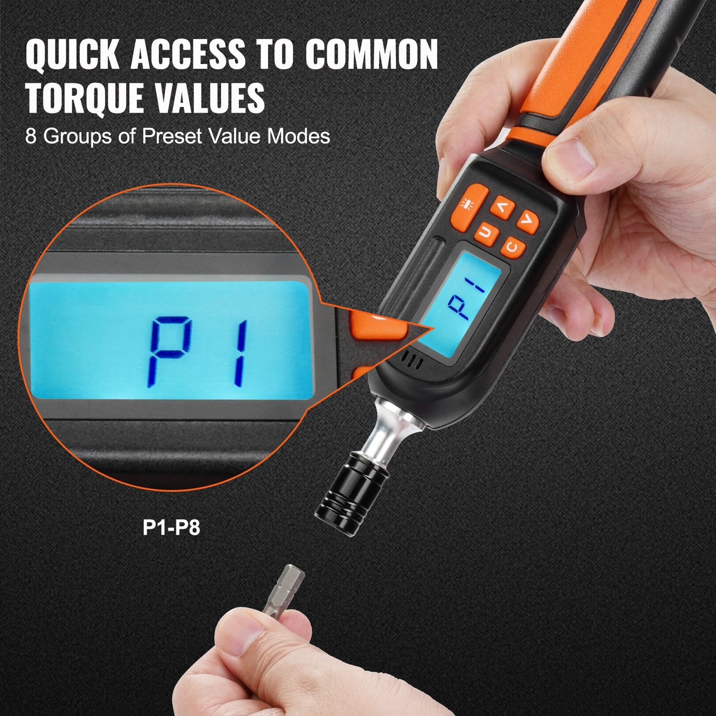 SucceBuy Digital Torque Screwdriver With Bits And LCD