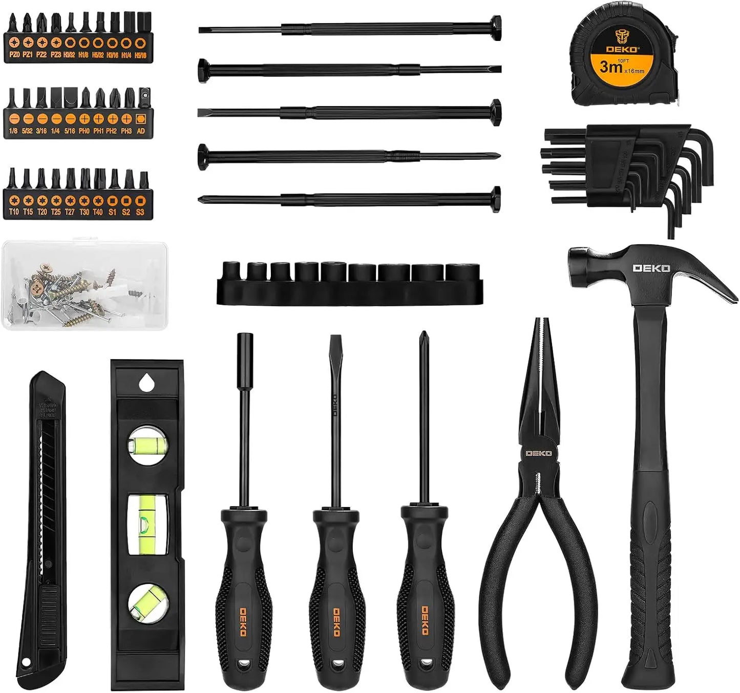 DEKO Premium Professional Tool Kit Set For Home Repair