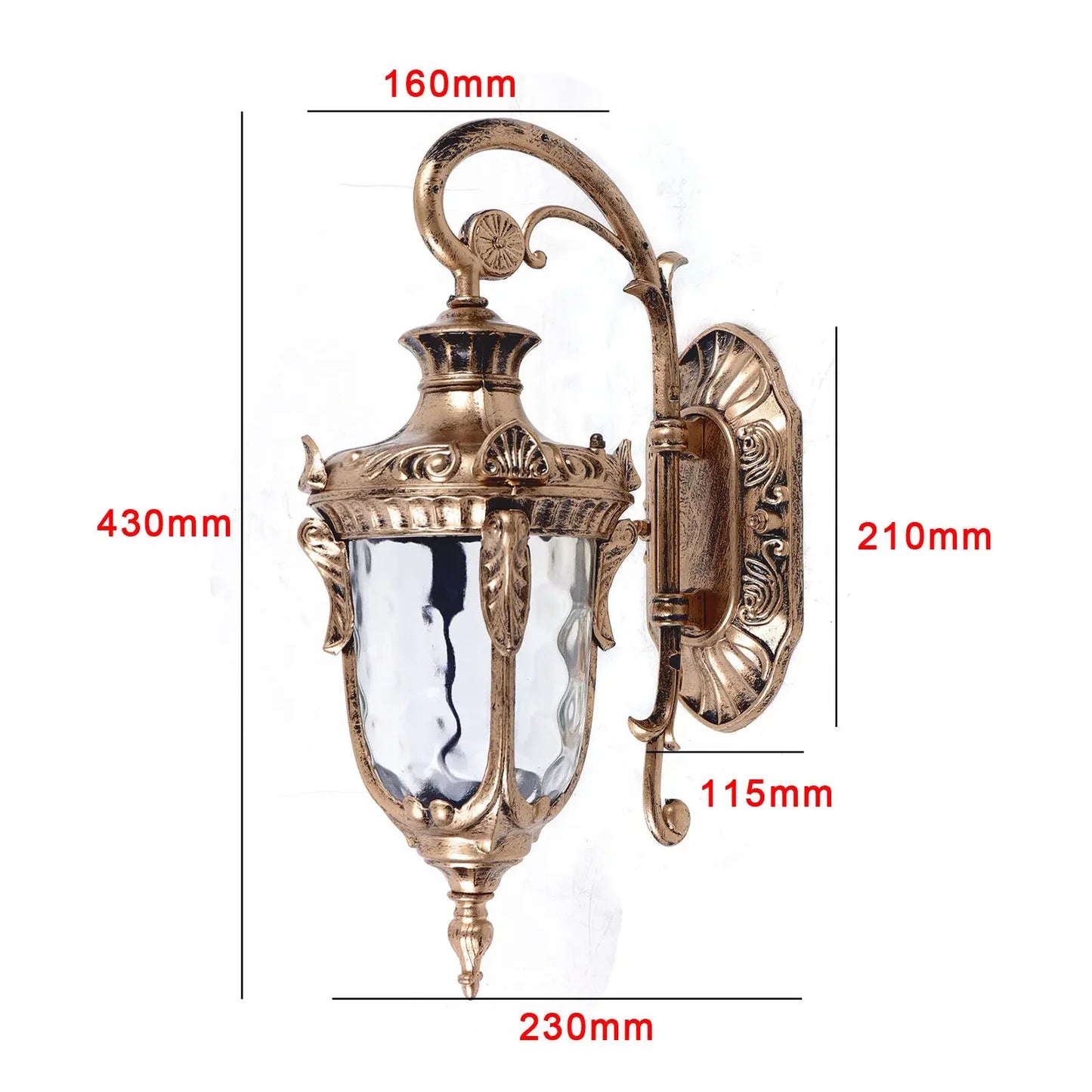 Bymaocar Outdoor Wall Sconce Light Waterproof Die Cast Aluminum Lantern