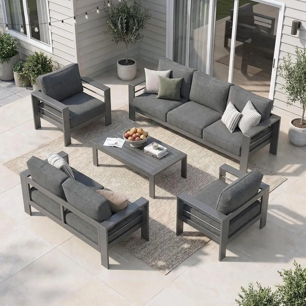 XIAOLANG Aluminum Patio Furniture Set for All Weather