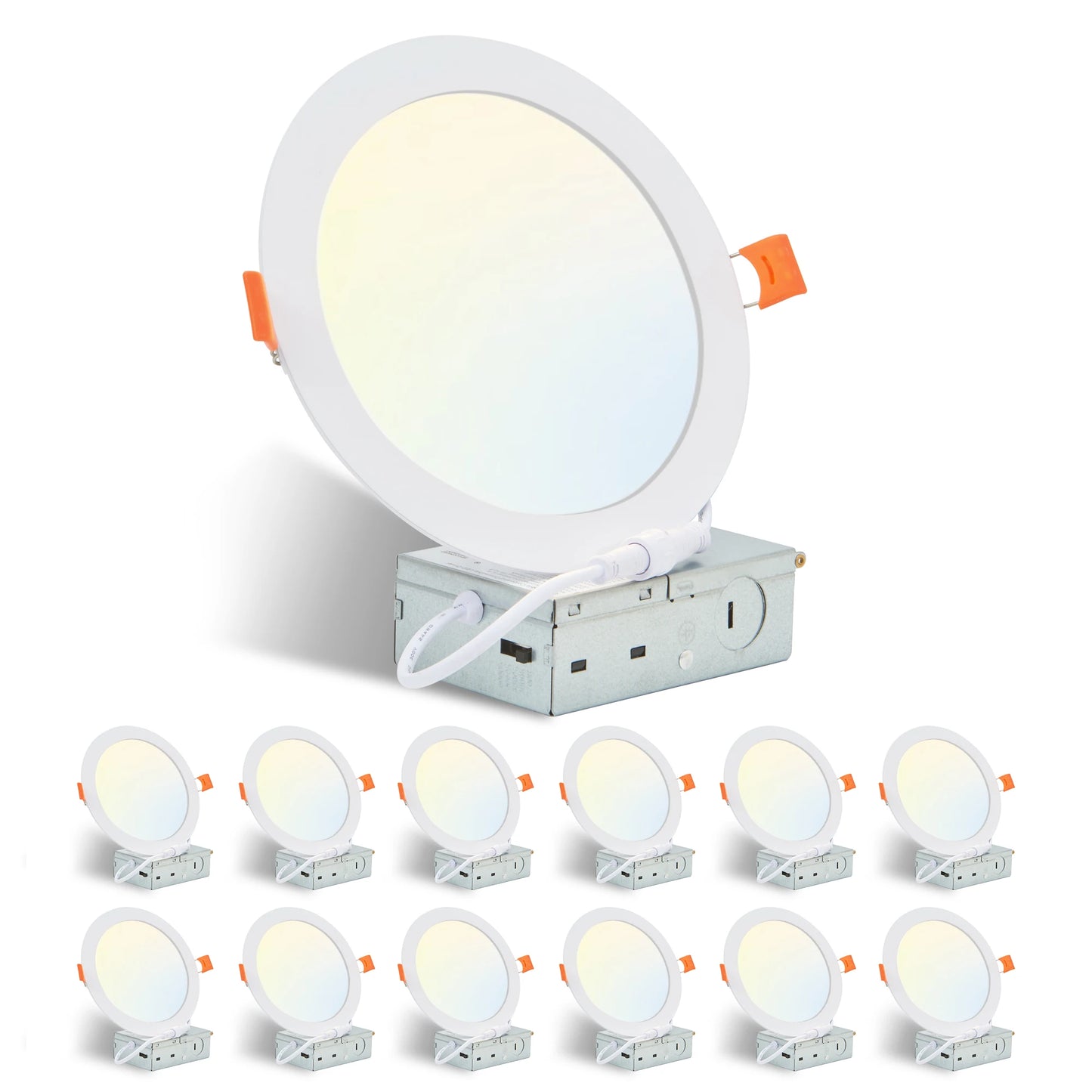 ARLGSITE 12 Pack LED Recessed Lights With Junction Box