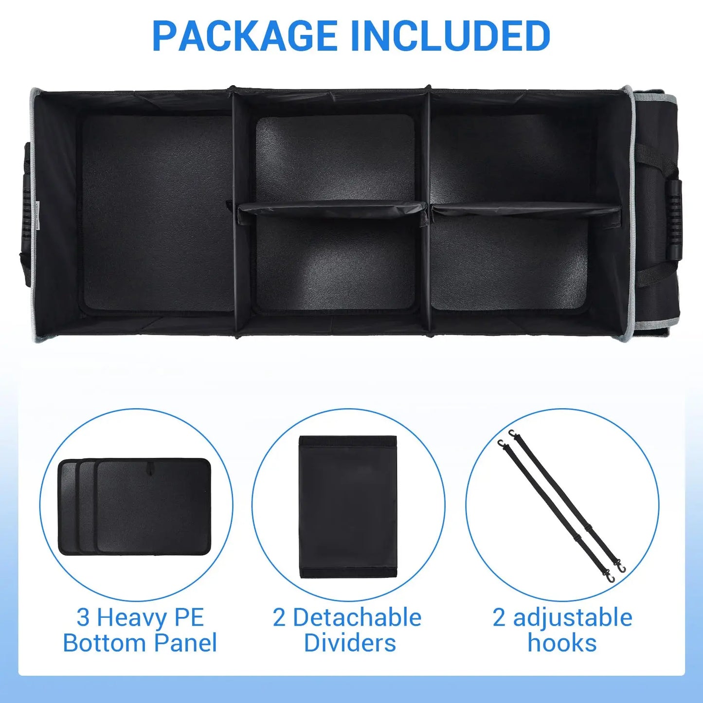 HiMISS Foldable Waterproof Car Trunk Organizer Bin