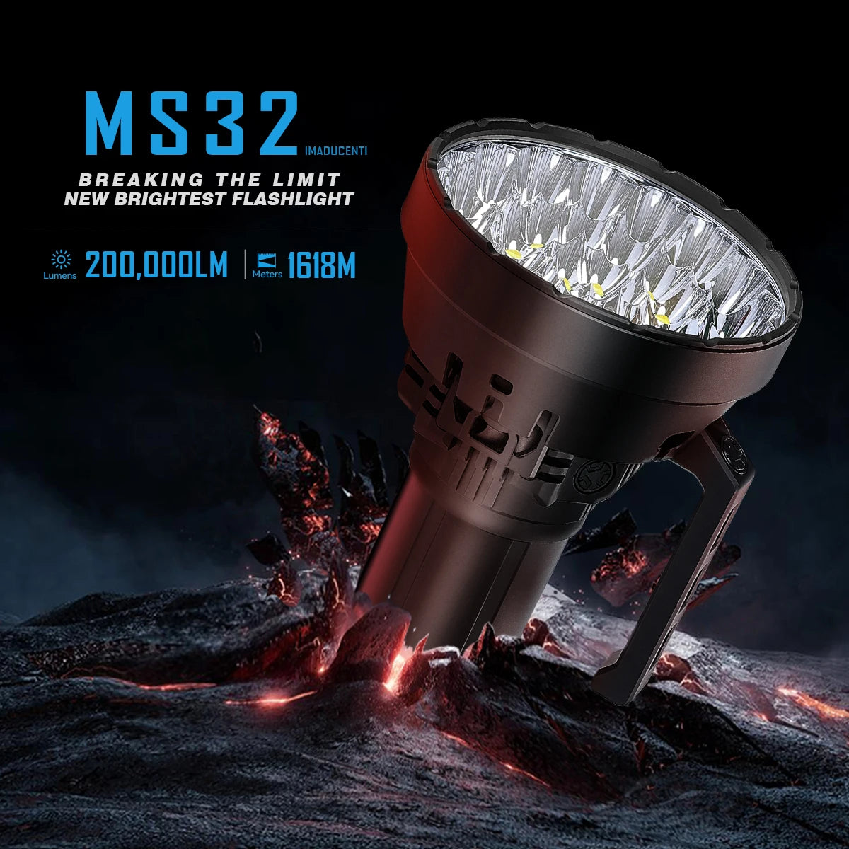 Imalent MS32 200000 Lumen Rechargeable LED Searchlight