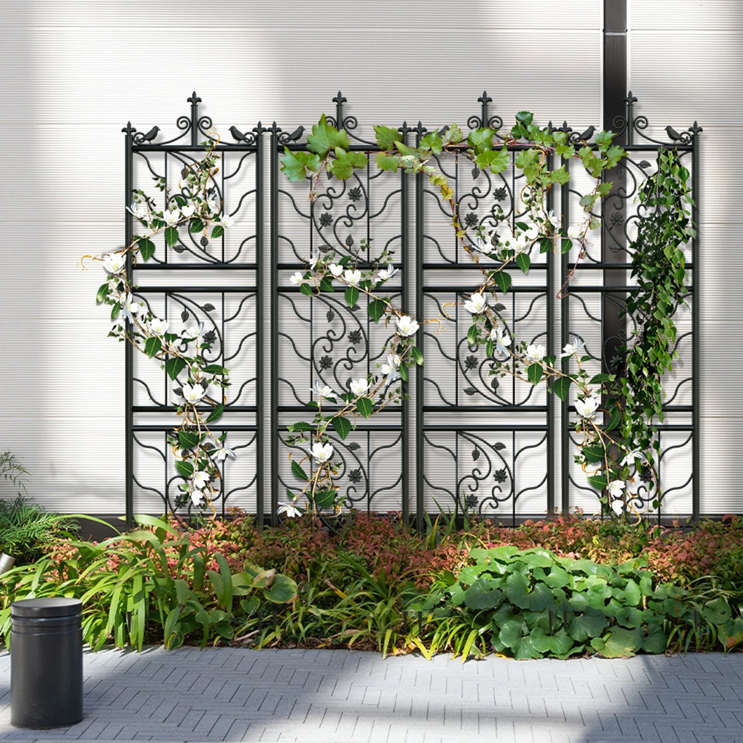 Garden Trellis Iron Fence Panel For Climbing Plants And Flowers