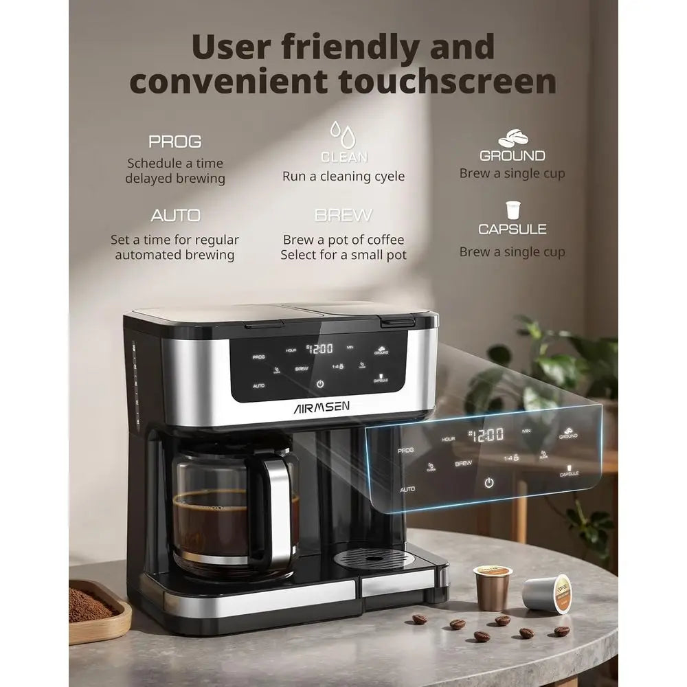 Programmable Dual Coffee Maker For K Cups And Ground Beans